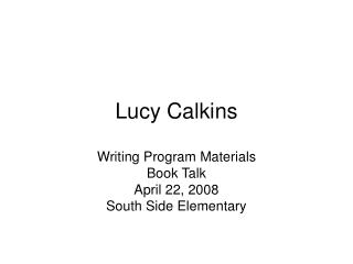Lucy Calkins