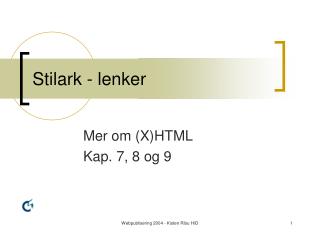 Stilark - lenker