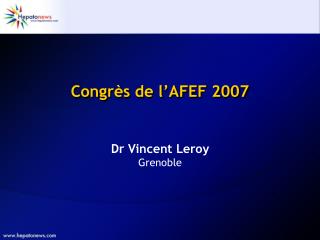 Congrès de l’AFEF 2007