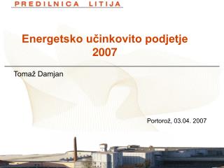 Energetsko učinkovito podjetje 2007