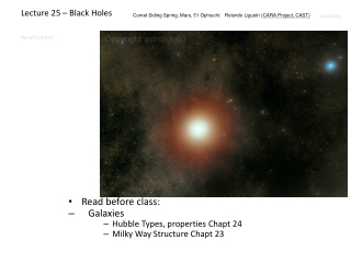 Lecture 25 – Black Holes