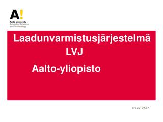 Laadunvarmistusjärjestelmä