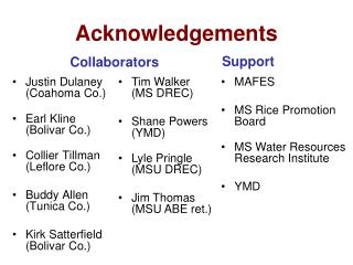 Acknowledgements