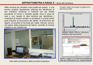 DIFFRATTOMETRIA A RAGGI X – Bruxer AXS, D8 Advance