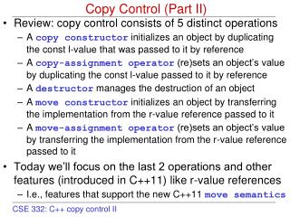 Copy Control (Part II)