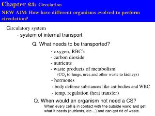 Chapter 23: Circulation