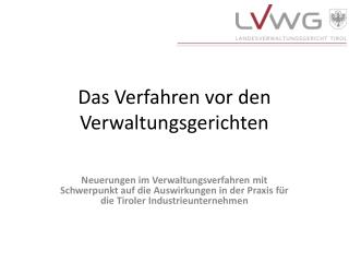 Das Verfahren vor den Verwaltungsgerichten