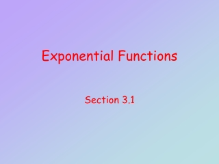 Exponential Functions