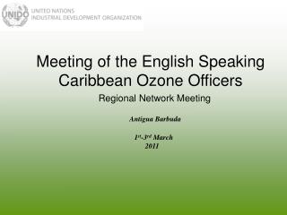 Meeting of the English Speaking Caribbean Ozone Officers