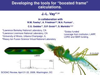 Developing the tools for “boosted frame” calculations.