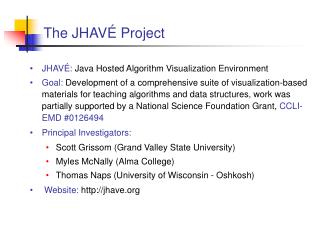 The JHAV É Project