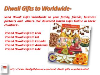send Diwali Gifts to worldwide