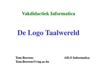 Vakdidactiek Informatica