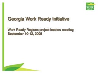 Georgia Work Ready Initiative