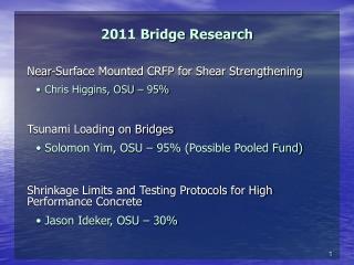 2011 Bridge Research