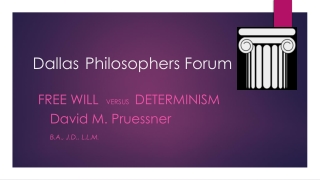 Dallas	 Philosophers Forum