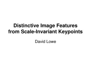 Distinctive Image Features from Scale-Invariant Keypoints