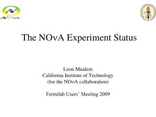 The NO n A Experiment Status