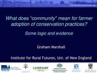 What does “community” mean for farmer adoption of conservation practices? Some logic and evidence