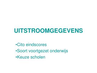 UITSTROOMGEGEVENS