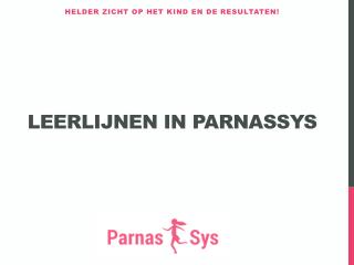 Leerlijnen in parnasSYs