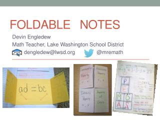 FOLDABLE NOTES