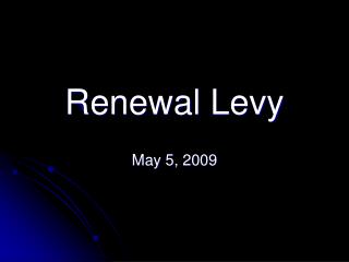 Renewal Levy