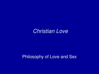 Christian Love