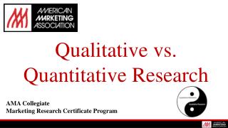 Qualitative vs. Quantitative Research