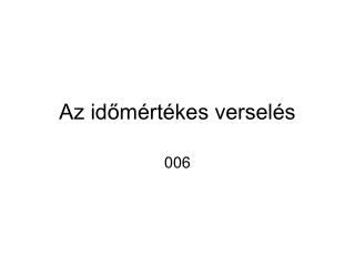 Az időmértékes verselés