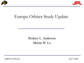 Europa Orbiter Study Update