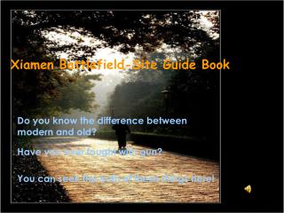 Xiamen Battlefield-Site Guide Book