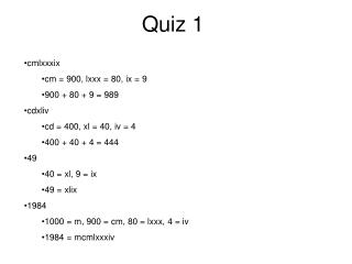 Quiz 1