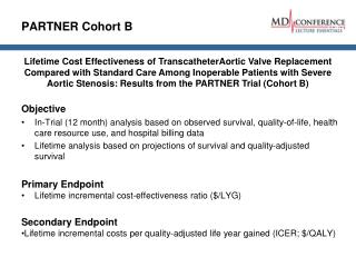 PARTNER Cohort B