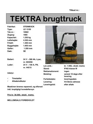 TEKTRA brugttruck