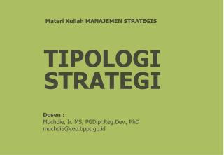 TIPOLOGI STRATEGI