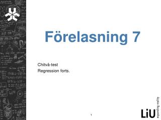 Förelasning 7