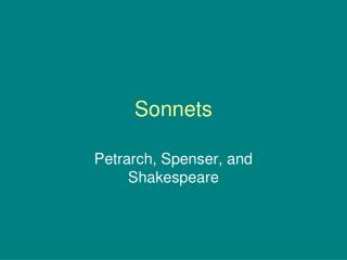 Sonnets