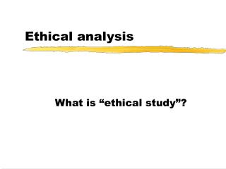 Ethical analysis