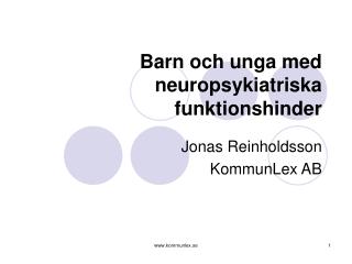 Barn och unga med neuropsykiatriska funktionshinder