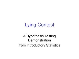 Lying Contest