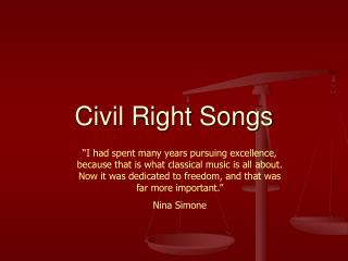 Civil Right Songs