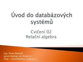 Úvod do databázových systémů