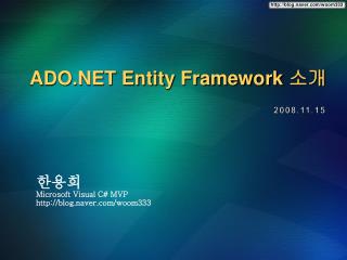 ADO.NET Entity Framework 소개