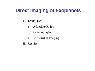 Direct Imaging of Exoplanets