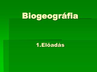 Biogeográfia