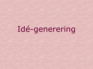 Idé-generering