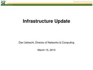 Infrastructure Update