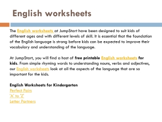 English worksheets