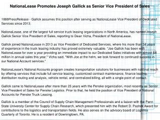 NationaLease Promotes Joseph Gallick